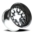 Vision ATV 346 15X7 +38 Gloss Black Milled Spoke
