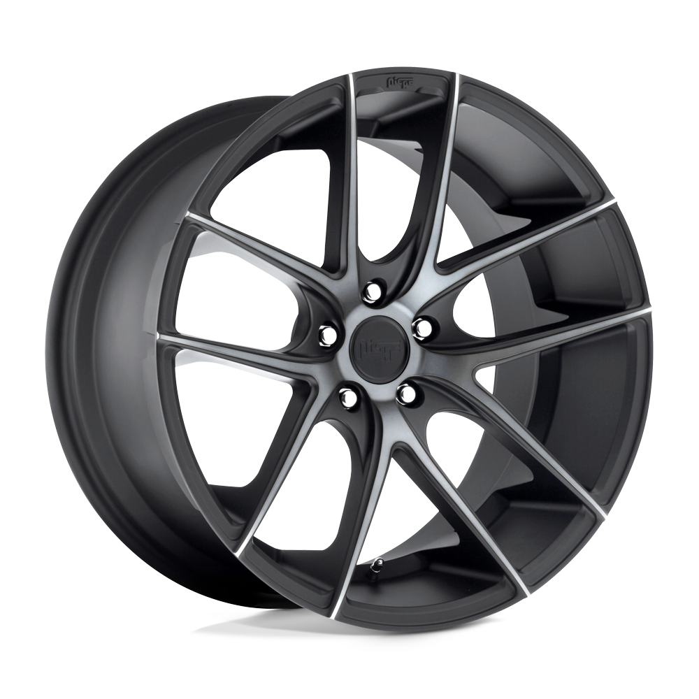 Niche 1Pc M130 Targa 20X10 +40 Matte Black Double Dark Tint