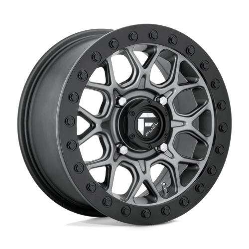 Fuel Utv D919 Tech Utv Beadlock 15X7 +38 Matte Gunmetal Black Bead Ring