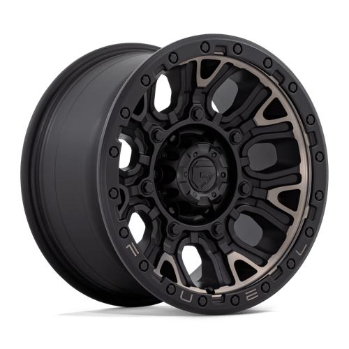 Fuel 1Pc D824 Traction 17X9 +1 Matte Black W Double Dark Tint