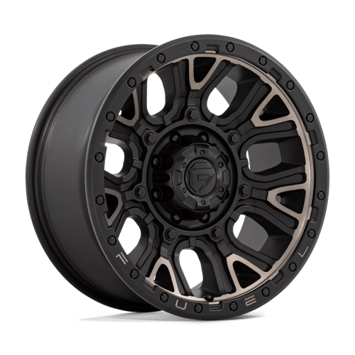 Fuel 1Pc D824 Traction 20X9 +1 Matte Black W Double Dark Tint