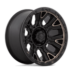 Fuel 1Pc D824 Traction 20X10 -18 Matte Black W Double Dark Tint