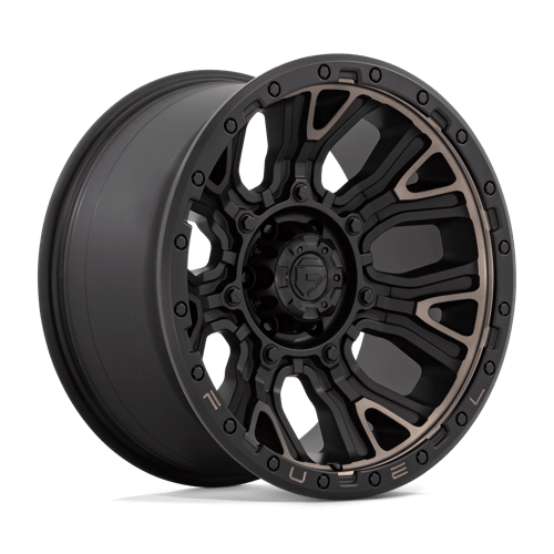 Fuel 1Pc D824 Traction 20X10 -18 Matte Black W Double Dark Tint