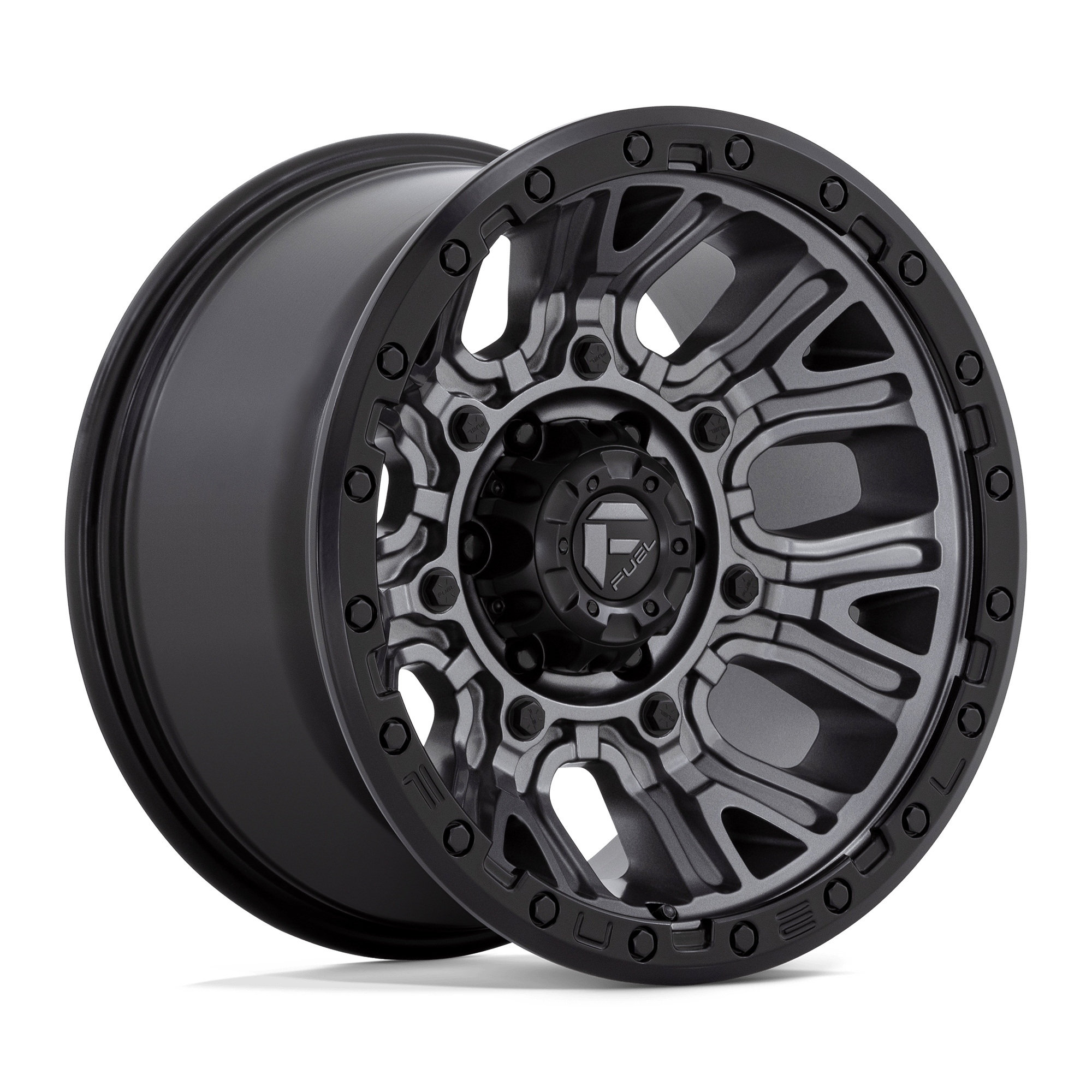 Fuel 1Pc D825 Traction 20X10 -18 Matte Gunmetal W/ Black Ring