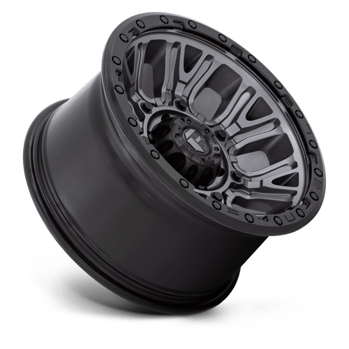 Fuel 1Pc D825 Traction 17X9 +1 Matte Gunmetal W/ Black Ring