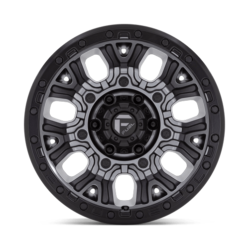 Fuel 1Pc D825 Traction 15X8 -19 Matte Gunmetal W/ Black Ring