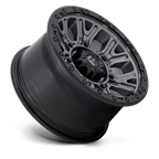 Fuel 1Pc D825 Traction 17X9 +1 Matte Gunmetal W/ Black Ring