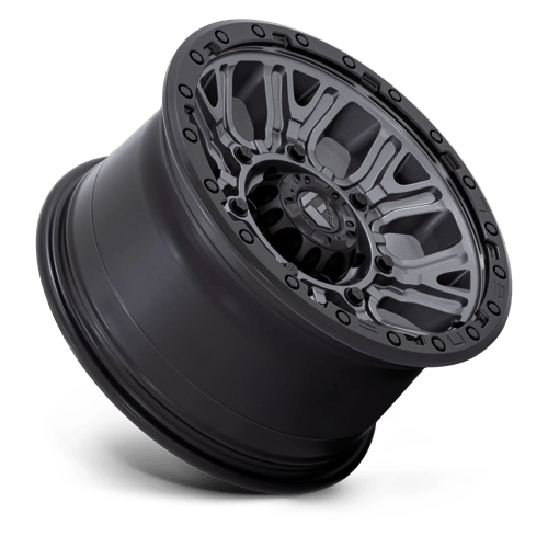 Fuel 1Pc D825 Traction 17X9 +1 Matte Gunmetal W/ Black Ring