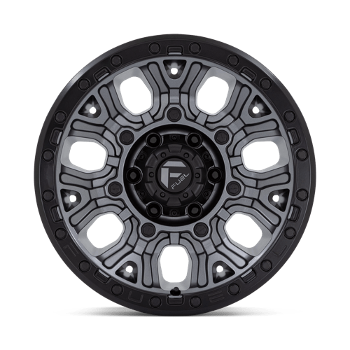 Fuel 1Pc D825 Traction 17X9 +1 Matte Gunmetal W/ Black Ring