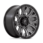 Fuel 1Pc D825 Traction 20X9 +1 Matte Gunmetal W/ Black Ring