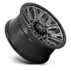 Fuel 1Pc D825 Traction 20X9 +1 Matte Gunmetal W/ Black Ring
