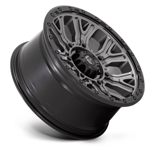 Fuel 1Pc D825 Traction 20X9 +1 Matte Gunmetal W/ Black Ring
