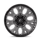Fuel 1Pc D825 Traction 20X9 +1 Matte Gunmetal W/ Black Ring