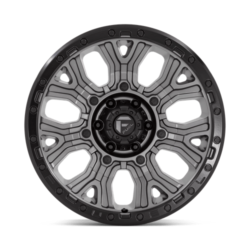 Fuel 1Pc D825 Traction 20X9 +1 Matte Gunmetal W/ Black Ring