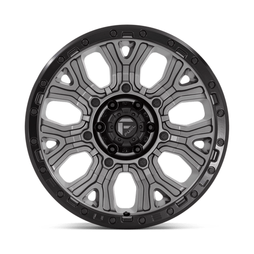 Fuel 1Pc D825 Traction 20X9 +1 Matte Gunmetal W/ Black Ring