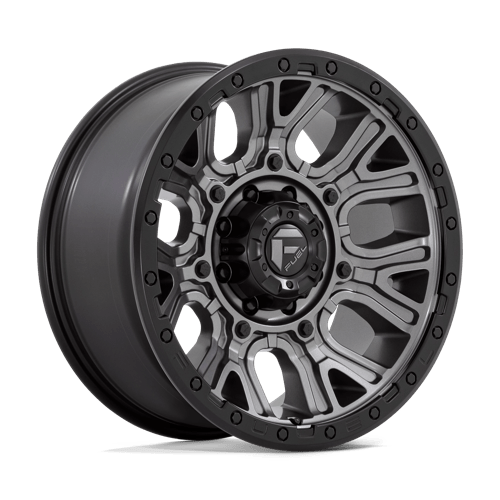 Fuel 1Pc D825 Traction 20X9 +1 Matte Gunmetal W/ Black Ring