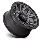 Fuel 1Pc D825 Traction 20X9 +1 Matte Gunmetal W/ Black Ring