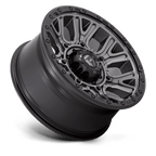 Fuel 1Pc D825 Traction 20X9 +1 Matte Gunmetal W/ Black Ring