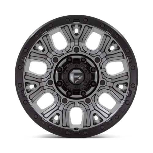 Fuel 1Pc D825 Traction 20X9 +1 Matte Gunmetal W/ Black Ring