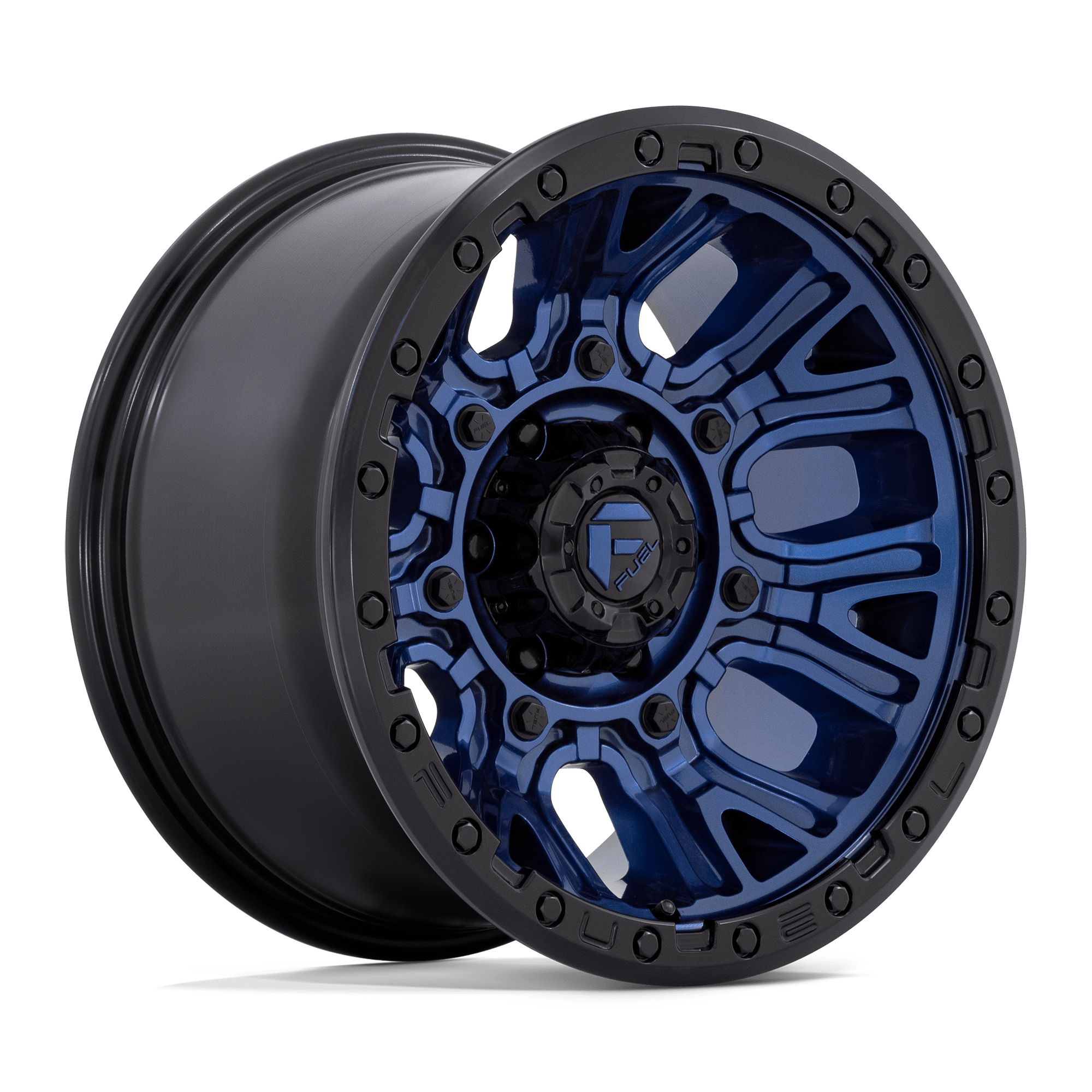 Fuel 1Pc D827 Traction 20X10 -18 Dark Blue W/ Black Ring