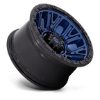 Fuel 1Pc D827 Traction 20X9 +1 Dark Blue W/ Black Ring
