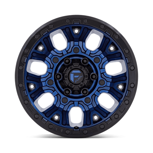 Fuel 1Pc D827 Traction 17X9 +1 Dark Blue W/ Black Ring