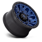 Fuel 1Pc D827 Traction 17X9 +1 Dark Blue W/ Black Ring