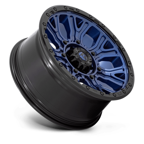 Fuel 1Pc D827 Traction 20X9 +1 Dark Blue W/ Black Ring