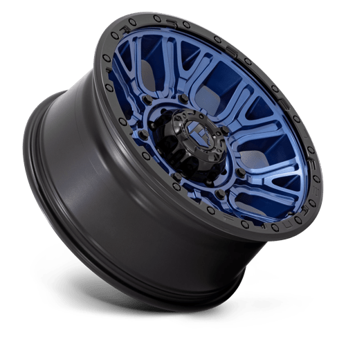 Fuel 1Pc D827 Traction 20X9 +1 Dark Blue W/ Black Ring