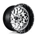 Fuel 2Pc D211 Triton 20X12 -44 Chrome Plated Gloss Black Lip