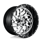 Fuel 2Pc D211 Triton 20X12 -44 Chrome Plated Gloss Black Lip