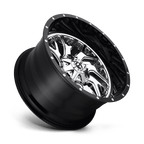 Fuel 2Pc D211 Triton 20X12 -44 Chrome Plated Gloss Black Lip