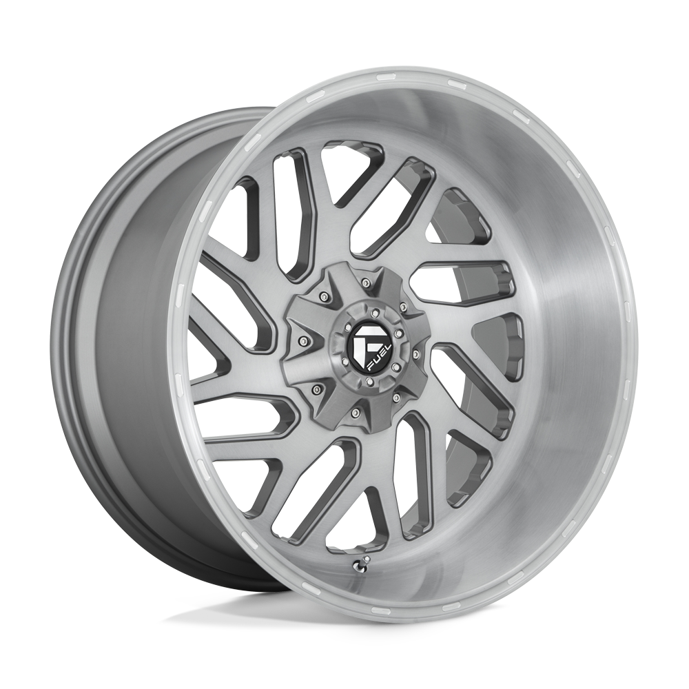 Fuel 1Pc D715 Triton Platinum 22X10 -18 Brushed Gun Metal Tinted Clear