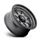 Fuel 1Pc D552 Trophy 20X9 +1 Matte Gunmetal Black Bead Ring