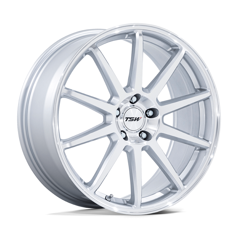 Tsw Tw004 Canard 19X8.5 +25 Gloss Silver W/ Machined Face