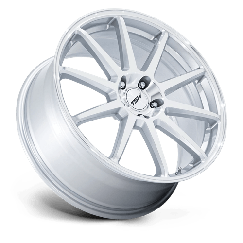 Tsw Tw004 Canard 19X8.5 +32 Gloss Silver W/ Machined Face