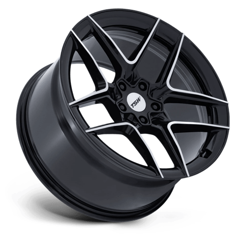 Tsw Tw008 Slipstream 20X9 +27 Gloss Black W/ Machined Face