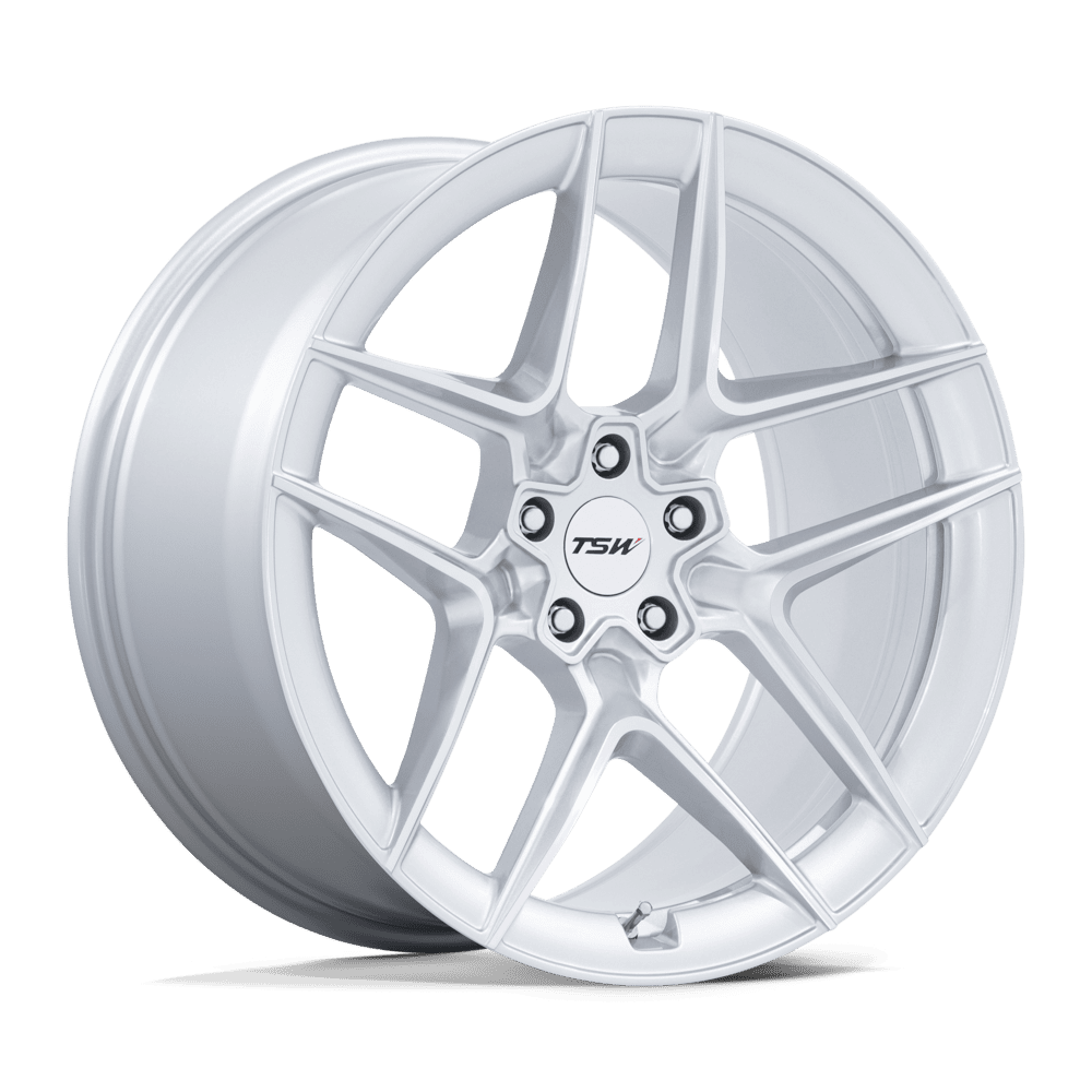 Tsw Tw008 Slipstream 19X9.5 +40 Gloss Silver W/ Machined Face