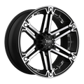 Tuff T01 18X9 +10 Flat Black W/ Machined Face