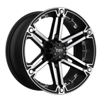 Tuff T01 20X9 -13 Flat Black W Machface & Chrins