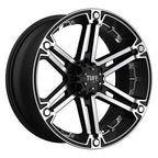Tuff T01 20X9 -13 Flat Black W Machface & Chrins