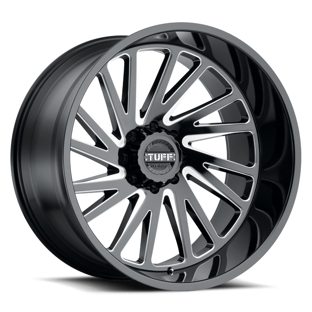Tuff T2A 26X14 -72 Gloss Black W/ Milled Spokes