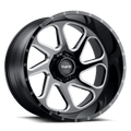 Tuff T2B 24X14 -72 Gloss Black W/ Milled Spokes