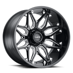 Tuff T3B 26X14 -72 Gloss Black W/ Milled Spokes