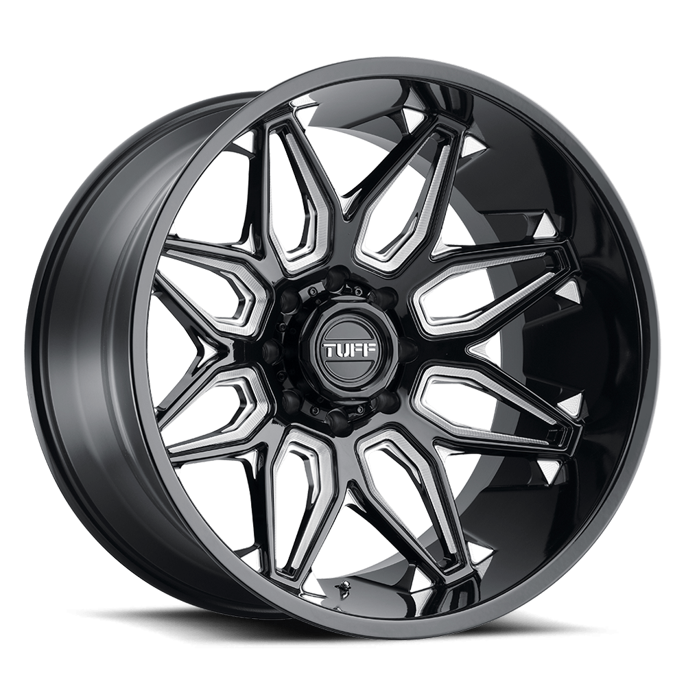 Tuff T3B 26X14 -72 Gloss Black W/ Milled Spokes