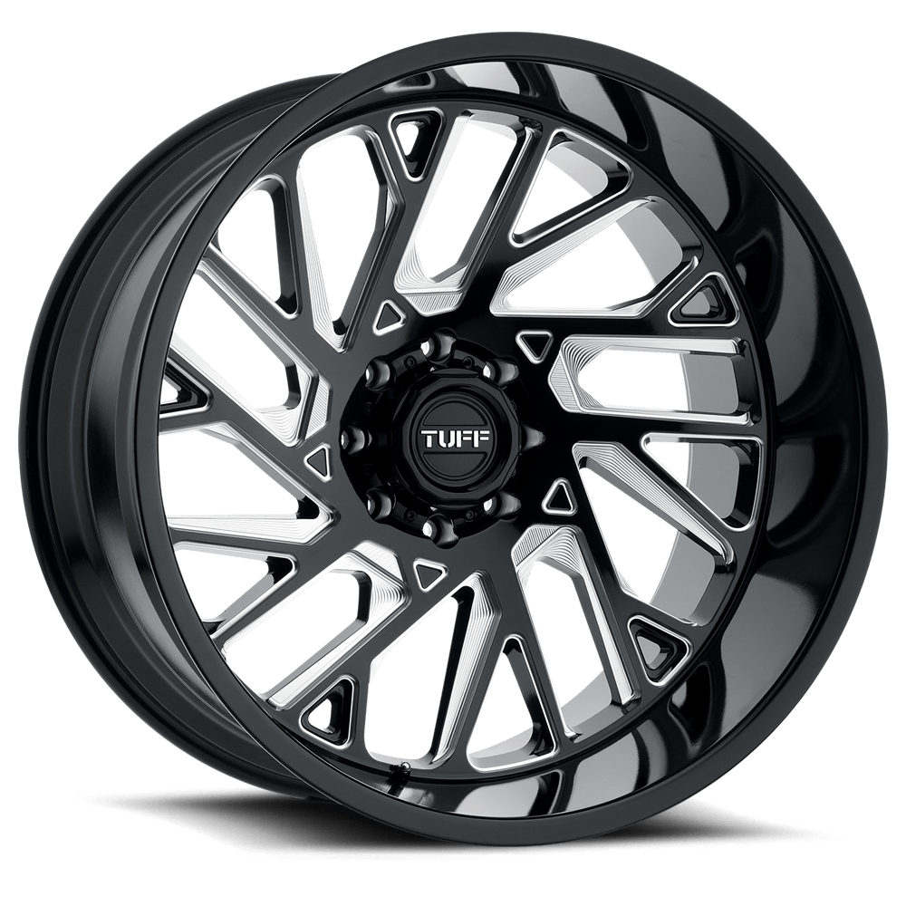 Tuff T4B 26X14 -72 Gloss Black W/ Milled Spokes