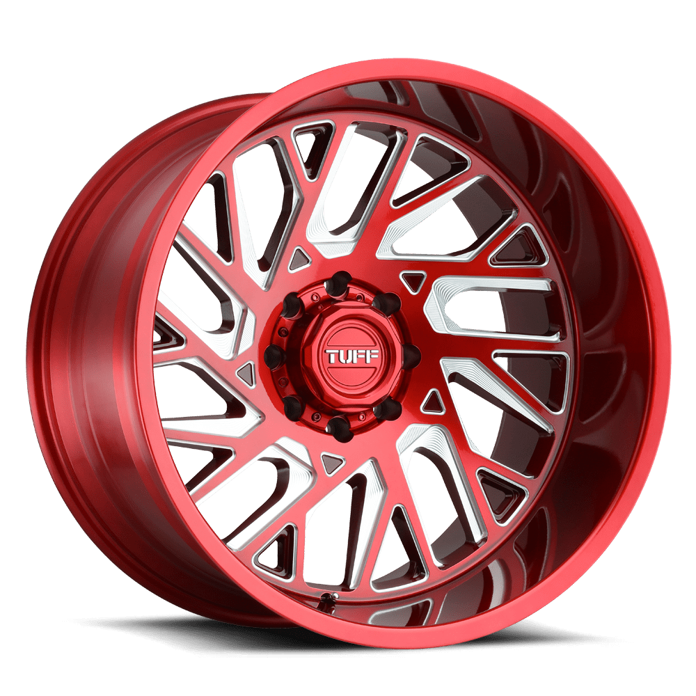 Tuff T4B 26X14 -72 Candy Red W/ Milled Spoke