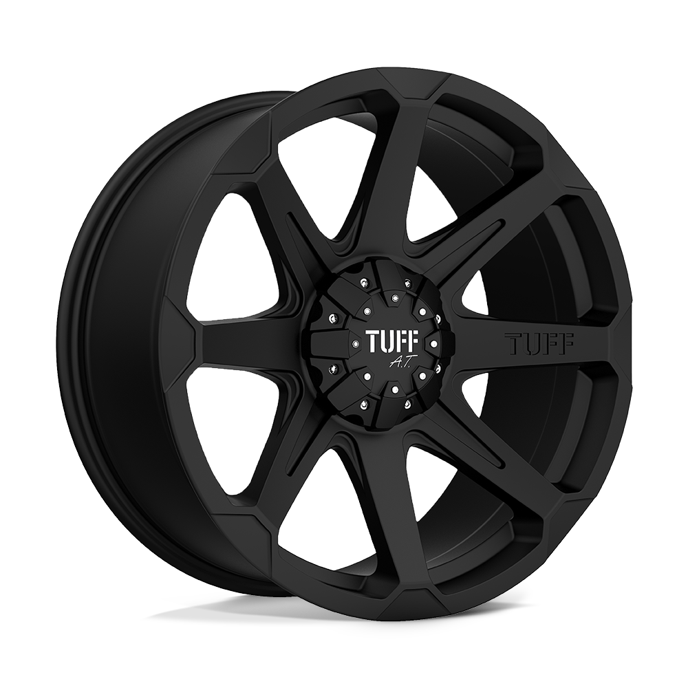 Tuff T05 22X10 -20 Flat Black W/ Machined Face