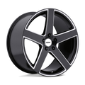 Tsw Rivage 20X10 +25 Gloss Black W/ Milled Spoke