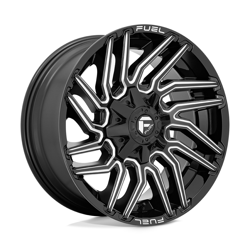 Fuel 1Pc D773 Typhoon 22X12 -44 Gloss Black Milled